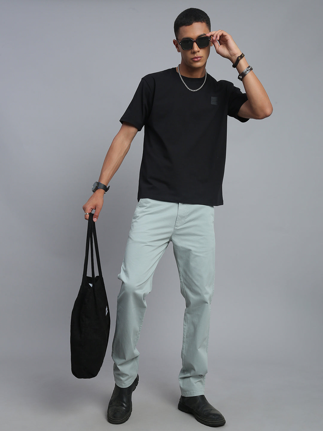 Sky Gray Comfort Slim Fit Chinos Paint