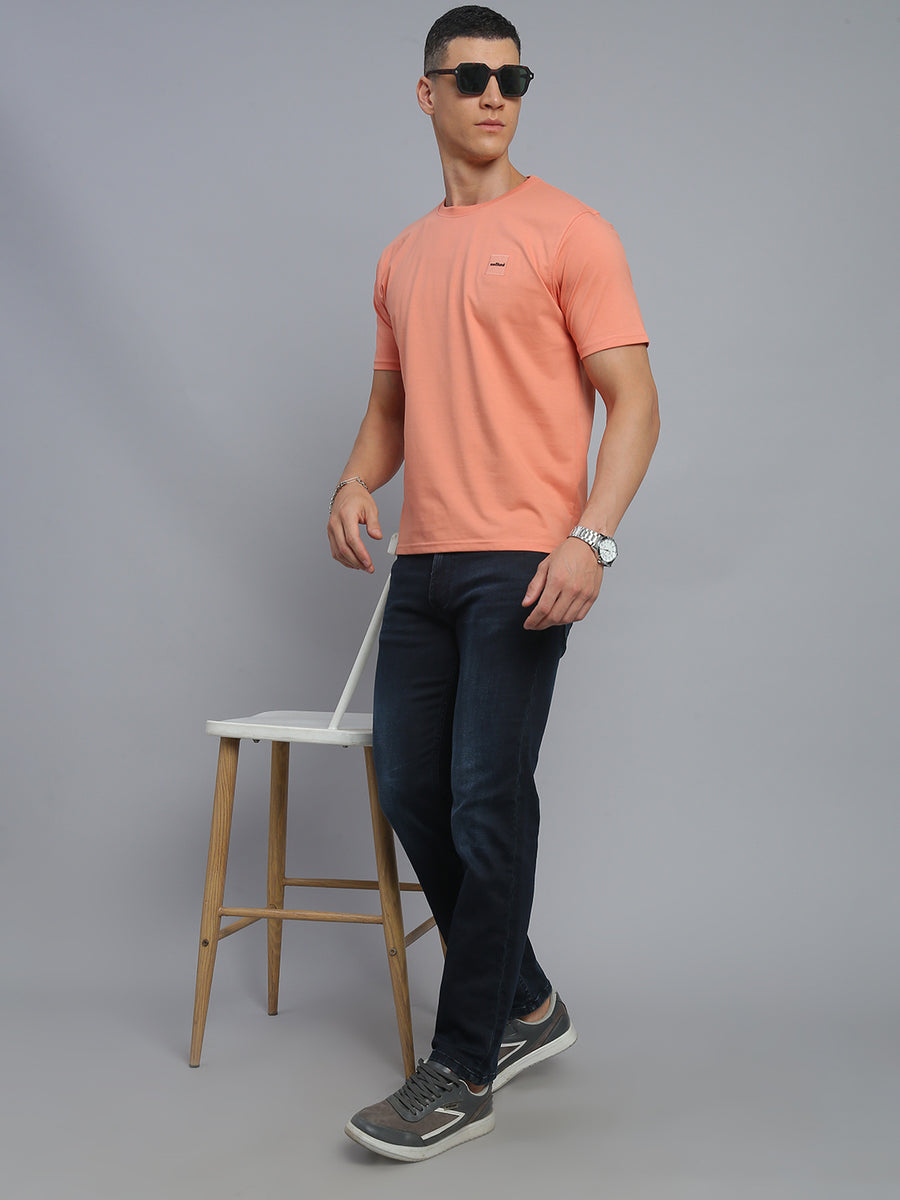 Dark Blue Regular Straight Fit Stretchable Jeans