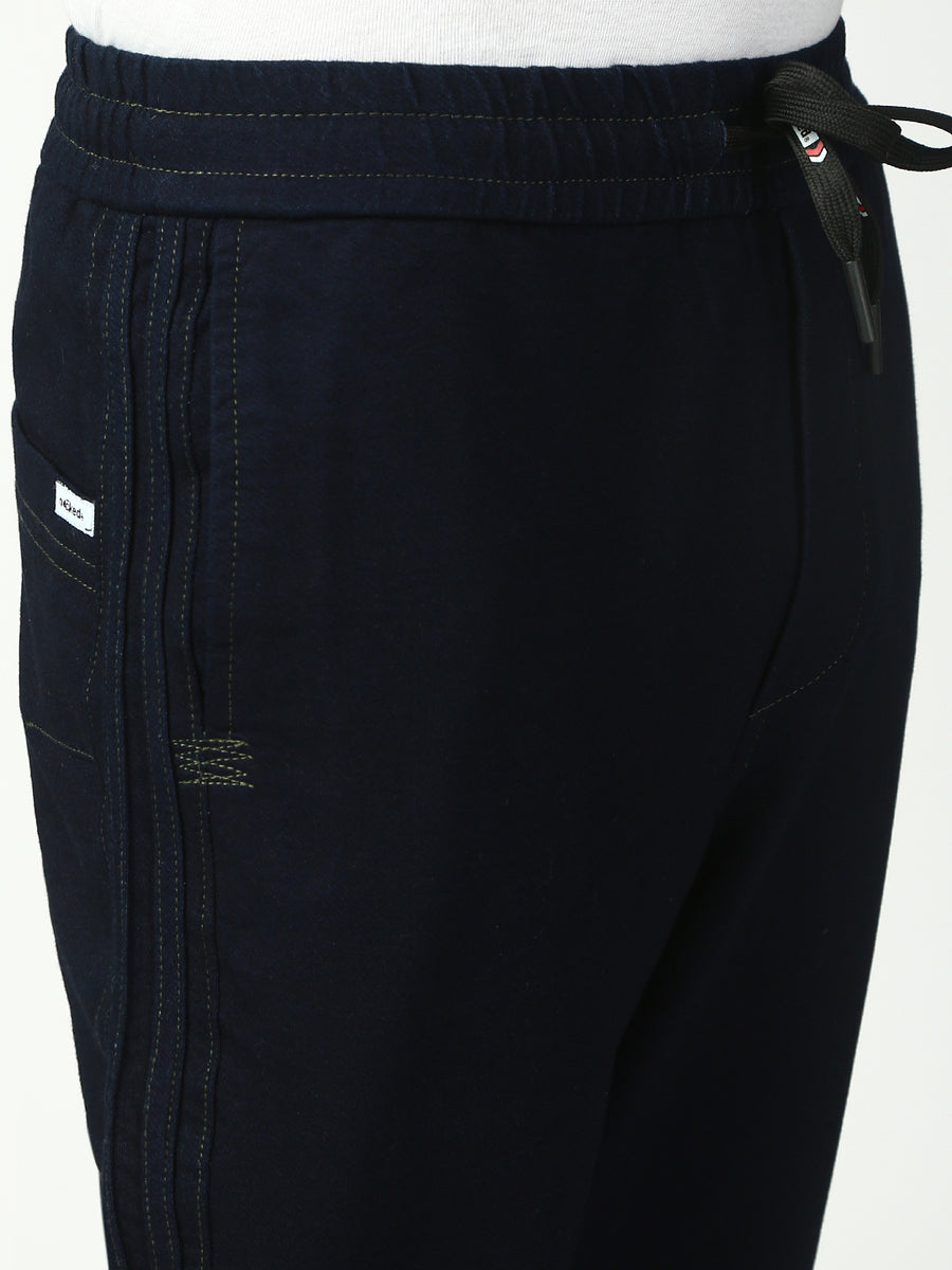 Blue Anti Fit Stretchable Jogger
