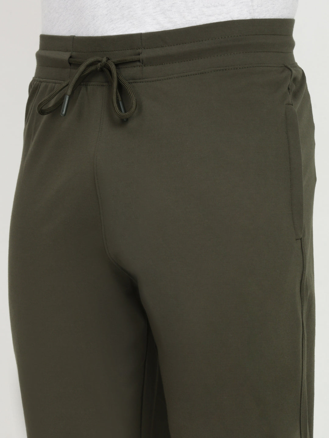 Olive Green  Cross Pocket Regular Fit Lower