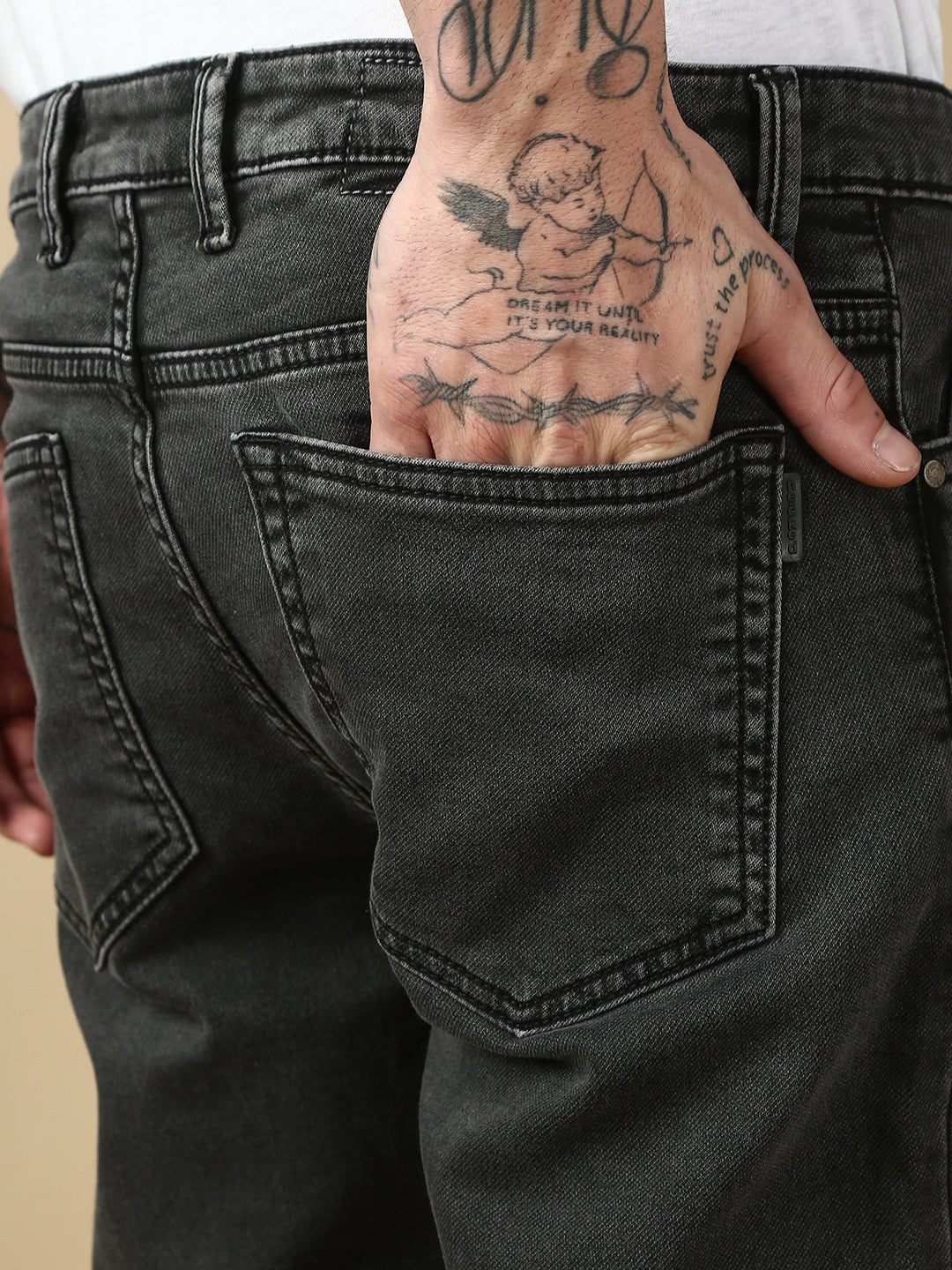 Vintage Black Slim Fit Stretchable Jeans