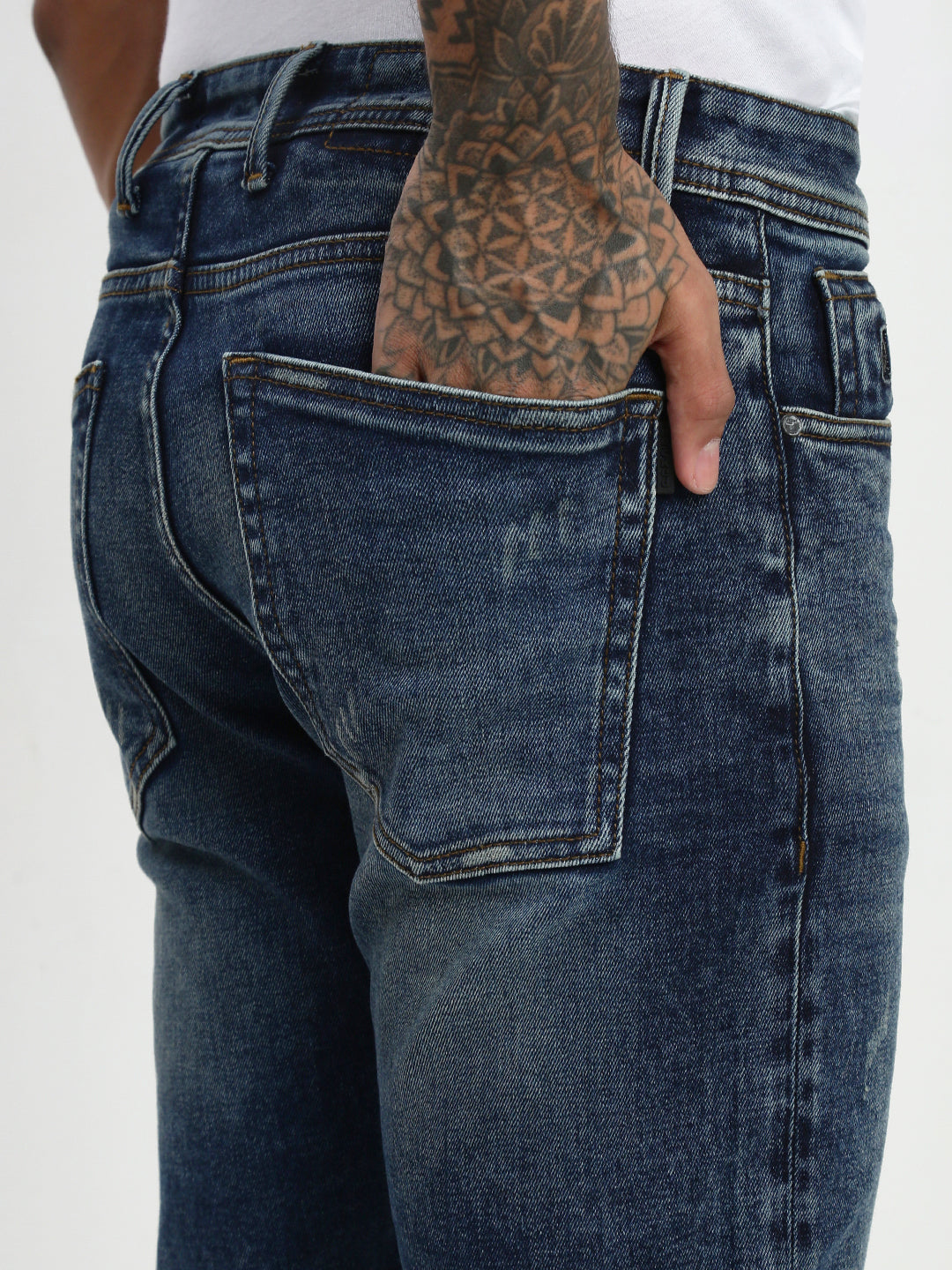 Vintage Blue Slim Fit Stretchable Jeans