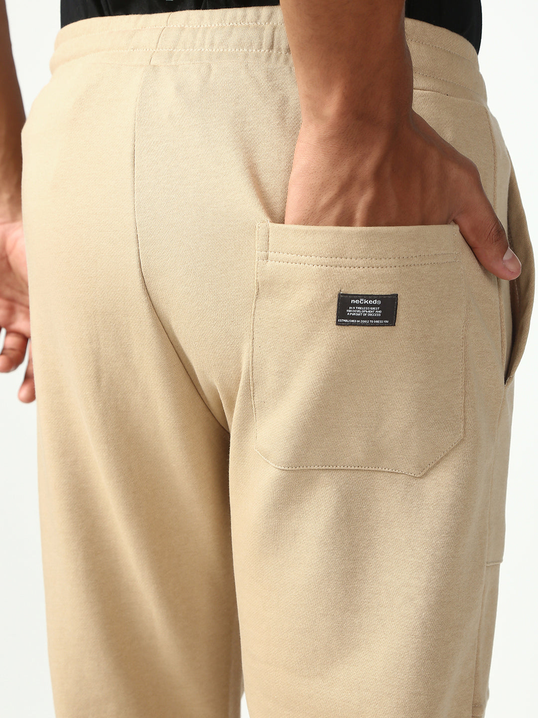 Beige Slim Fit Stretchable Jogger