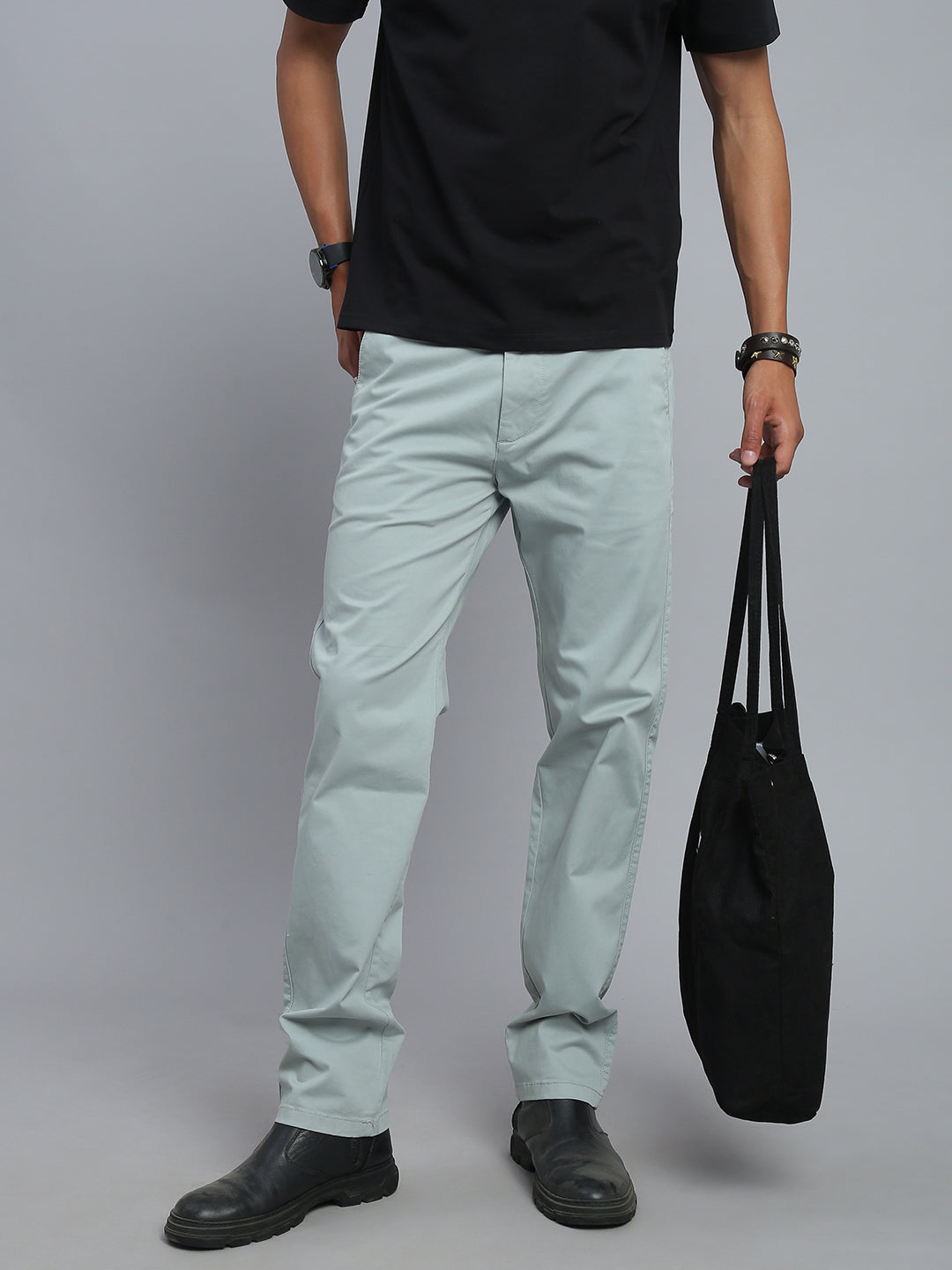 Sky Gray Comfort Slim Fit Chinos Paint