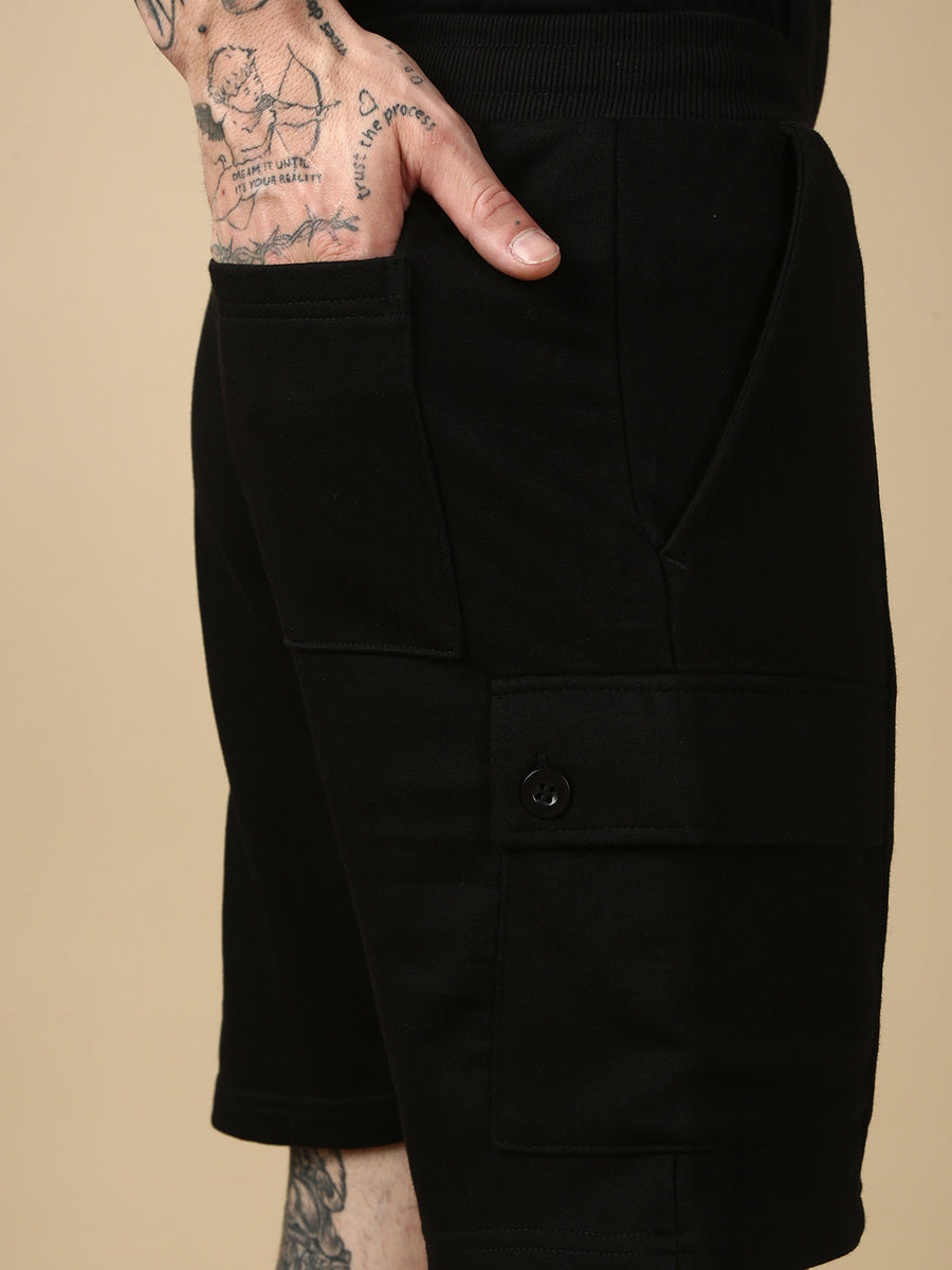 Black Relax Fit Shorts
