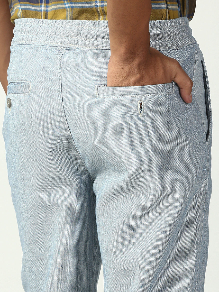 Light Gray Relax Fit Cross Pocket Cotton Pant