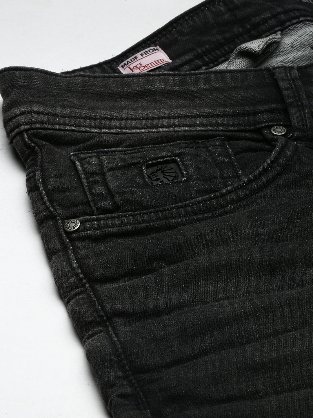Black Gray Vintage Slim Fit Stretchable Jeans