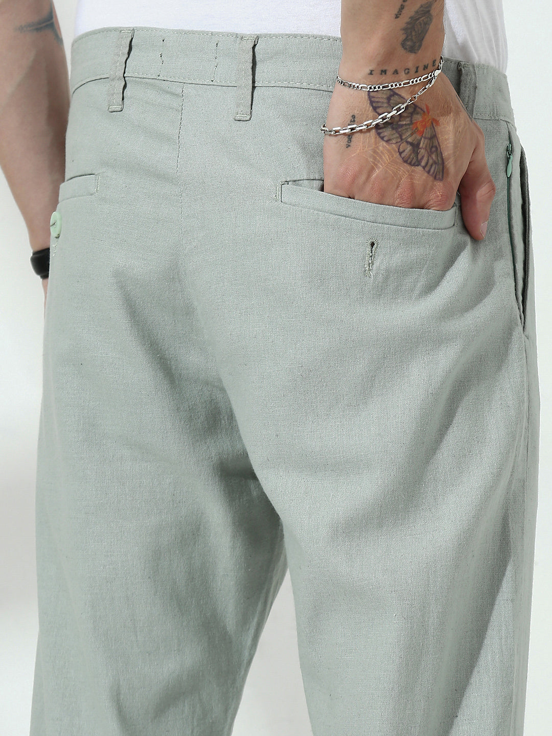 Pista Relax Fit Zip Pocket Linen Pant