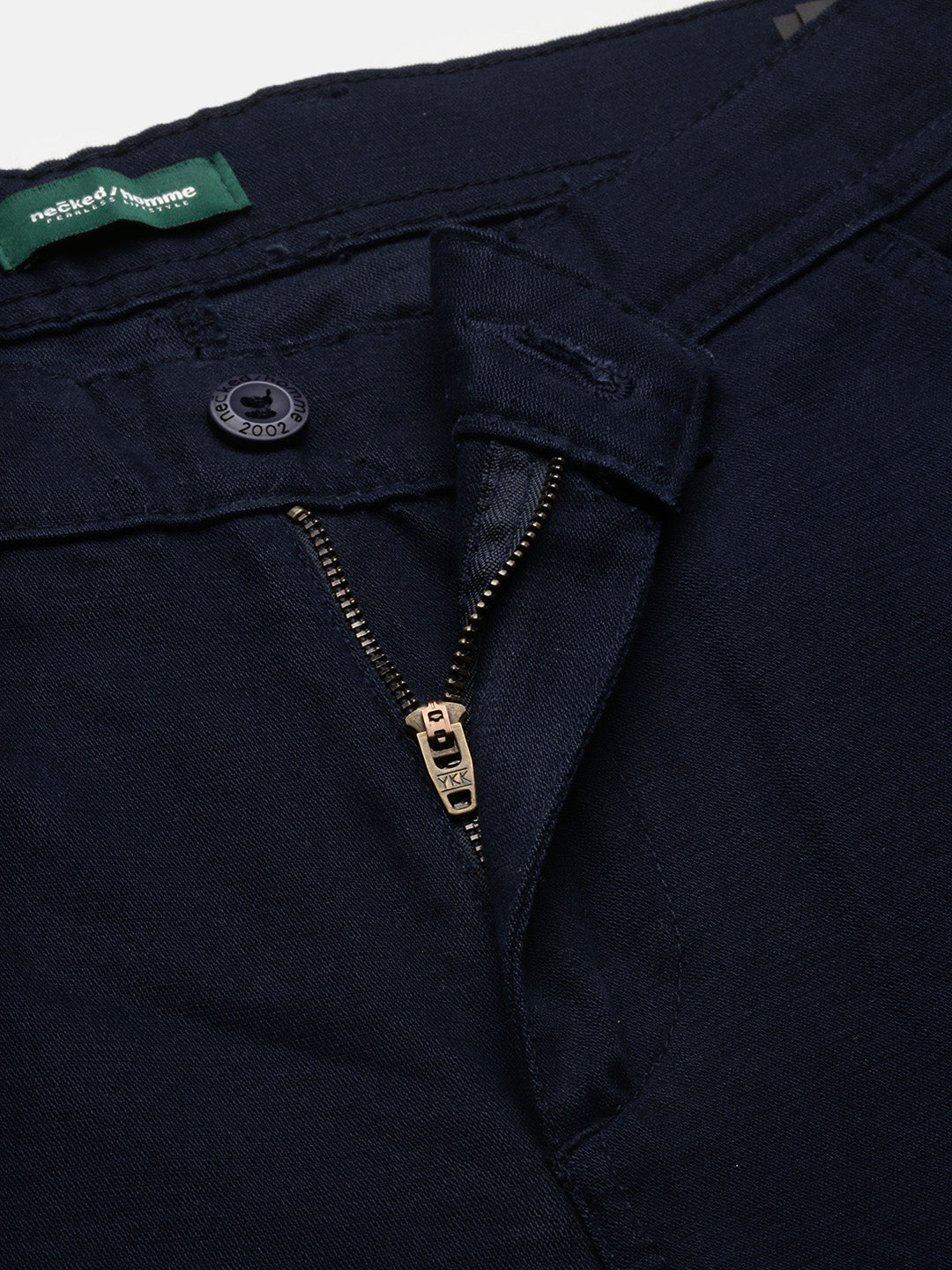 Navy Blue Straight Fit Men’s Cotton Pants