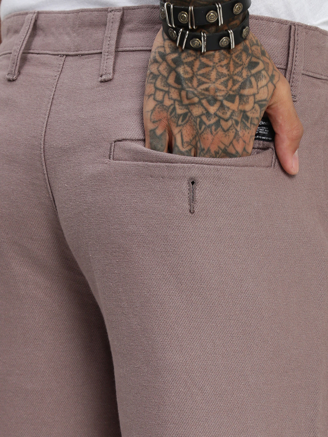 Peach Blush Relax Fit Cross Pocket Drill Linen Pants