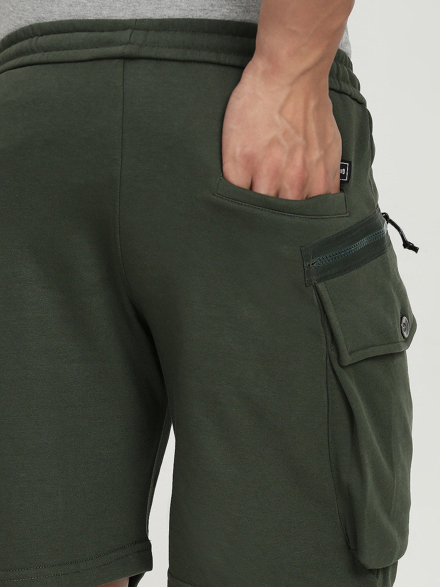 Bottel Green Relax Fit Shorts