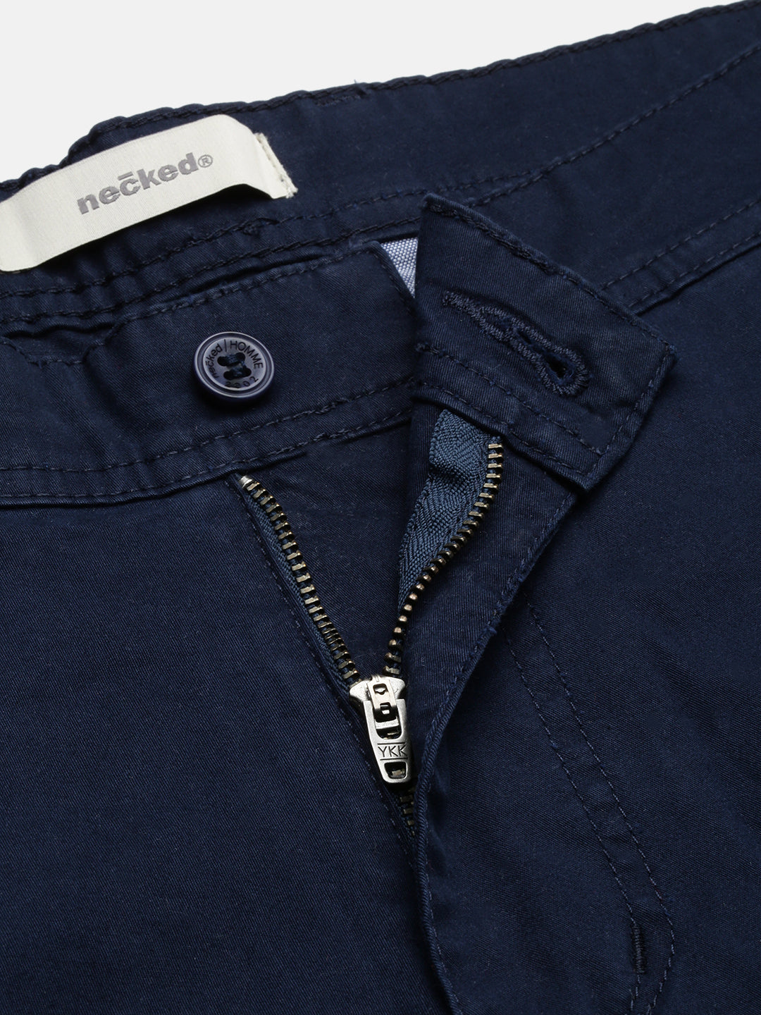 Navy Blue Slim Fit Cargo Shorts