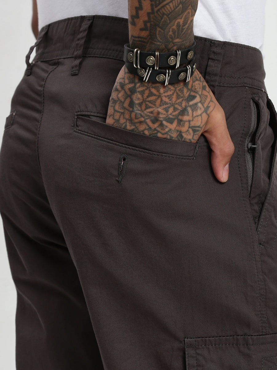 Dark Gray 9 Pocket Regular Fit Cargo Paint