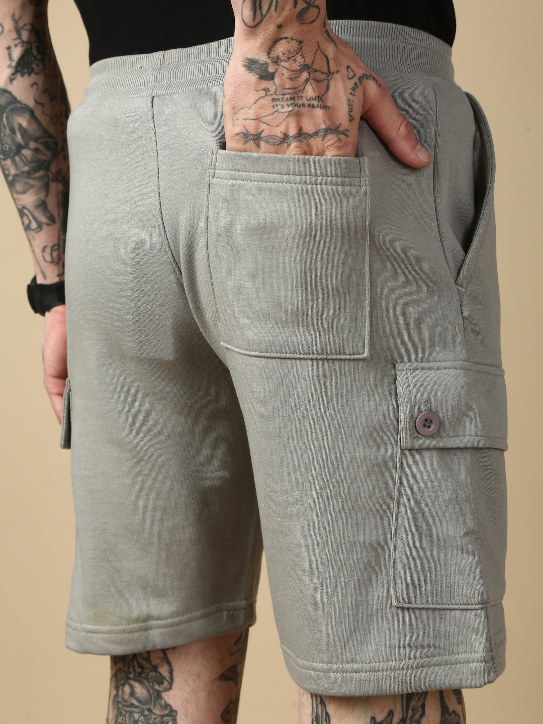 Grey Relax Fit Shorts