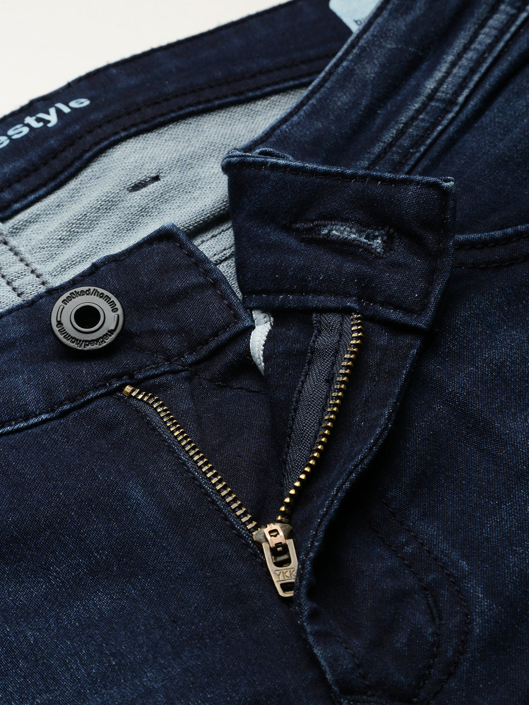 Blue Dark Vintage Slim Fit Stretchable Jeans