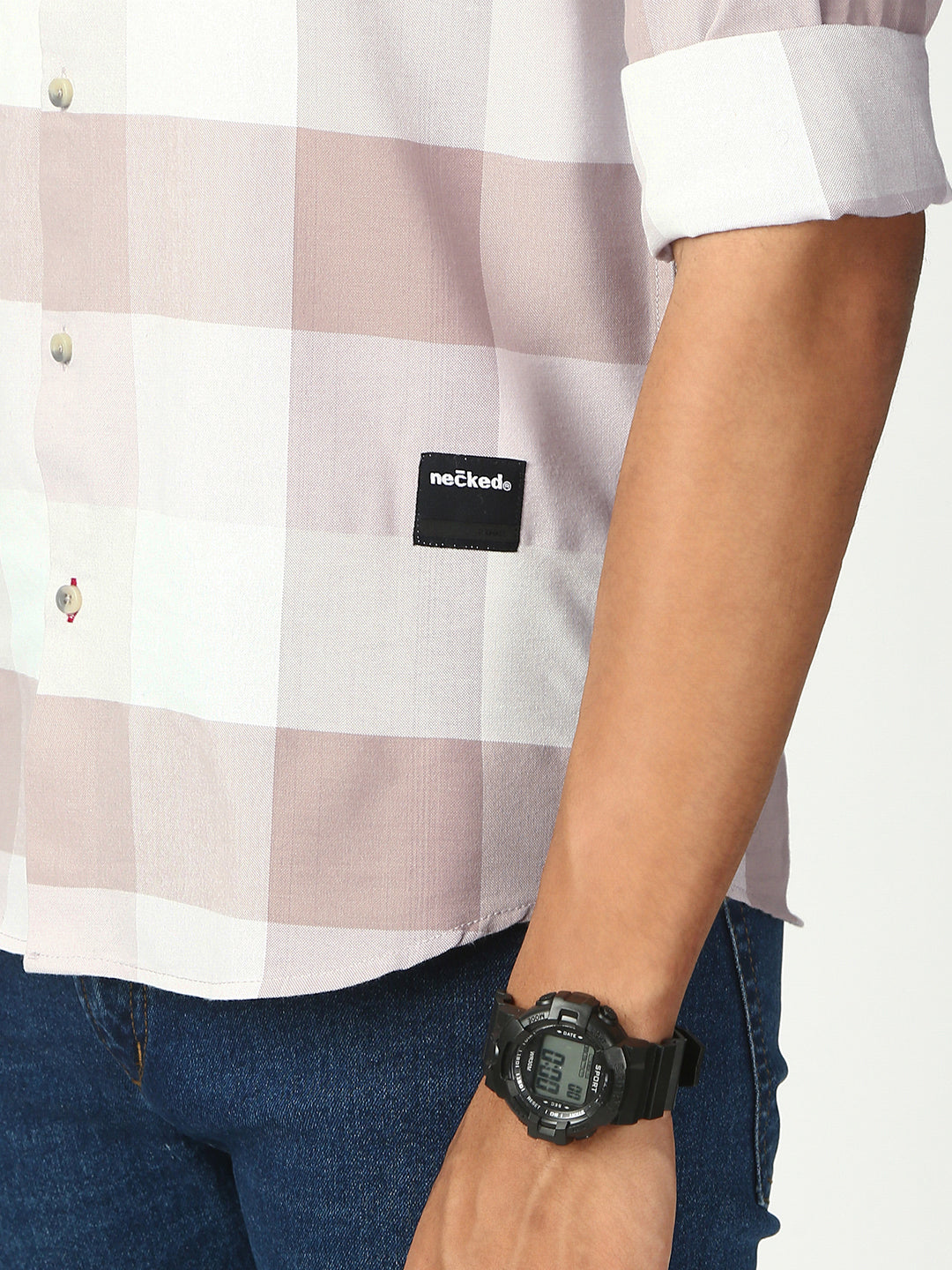 Checks Full Sleeve Slim Shirt Without Pocket