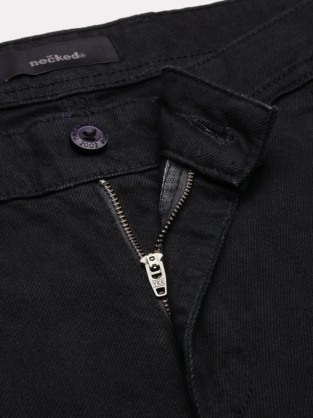 Black Straight Fit Cotton Cross Pocket Jeans