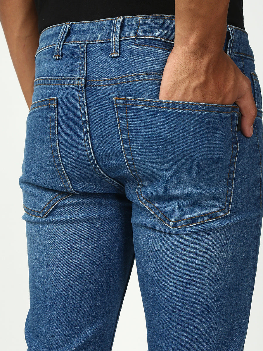 Light Blue Slim Fit Stretchable Jeans