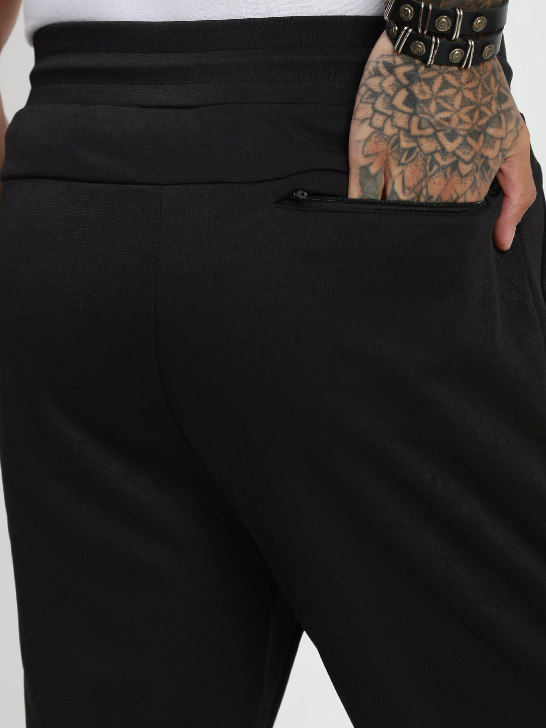 Black  Relax Fit Cross Pocket Lower