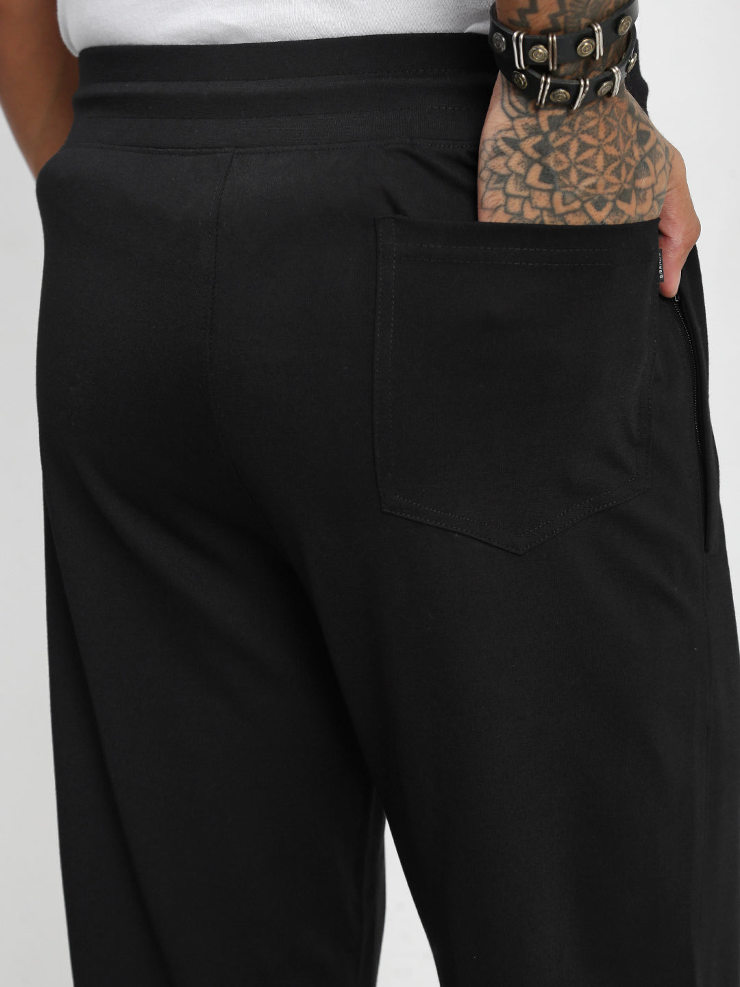 Black Cross Pocket Regular Fit Lower