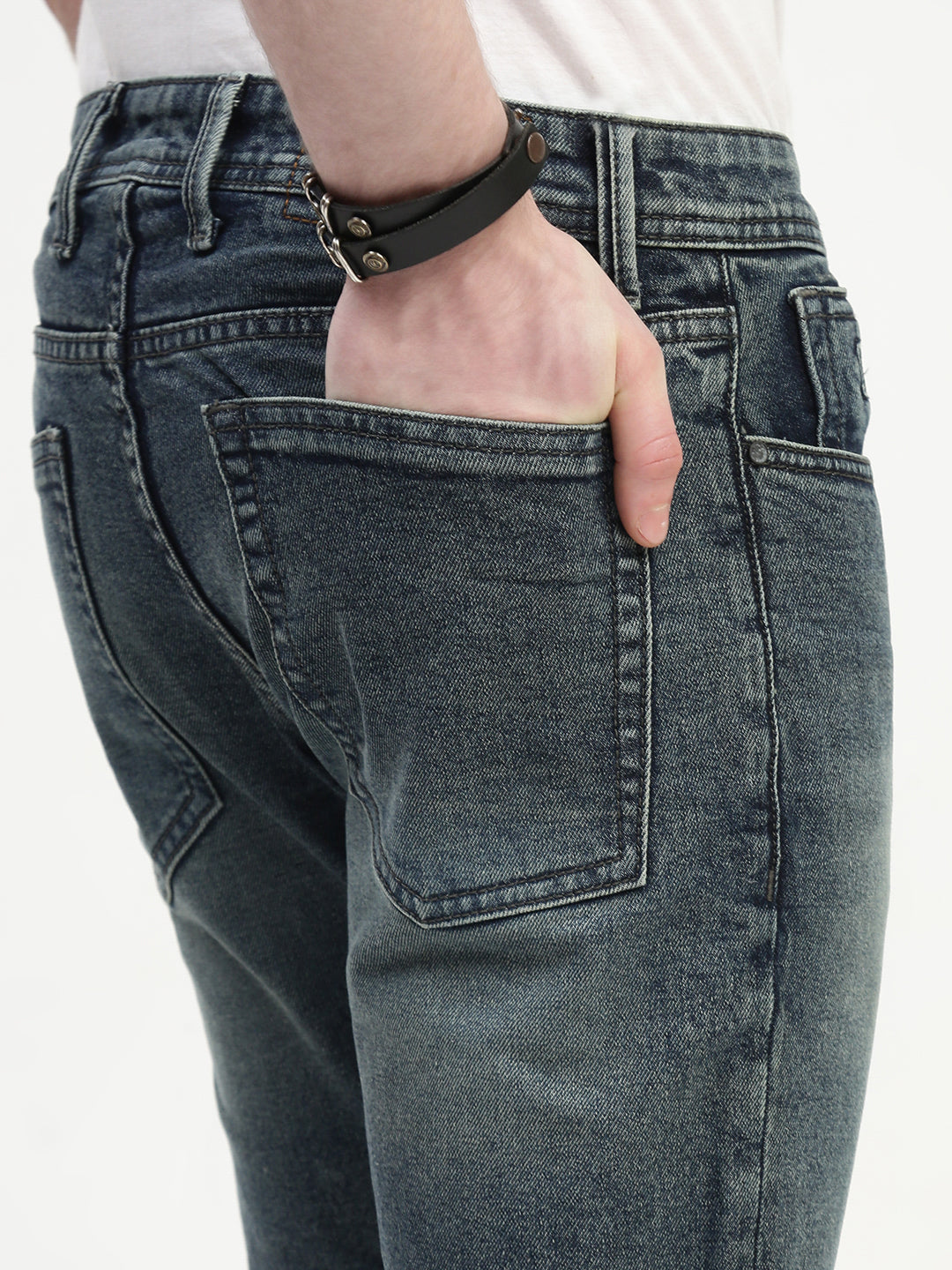 Vintage Gray Comfort Slim Fit Stretchable Jeans