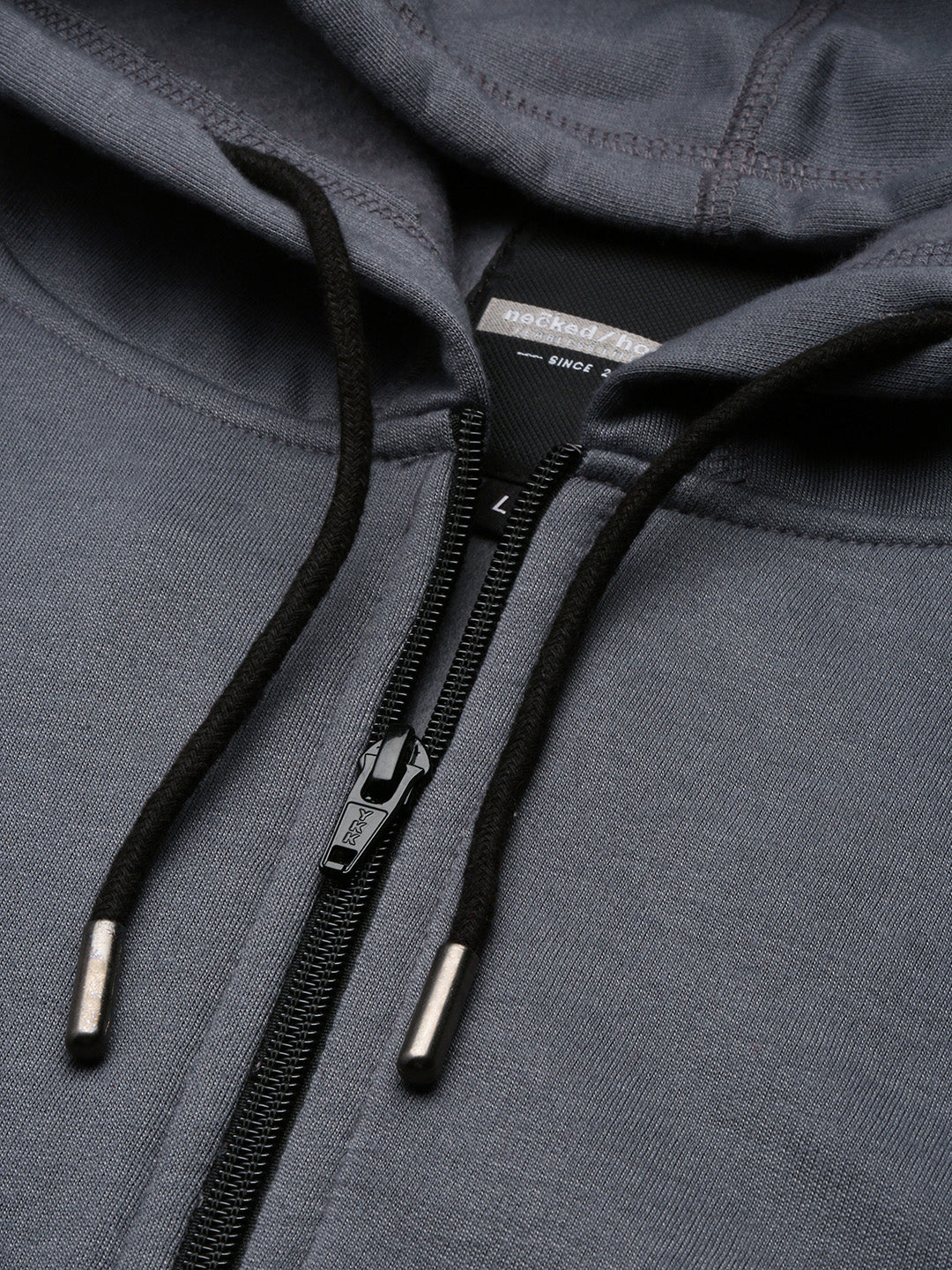 Gray Men's Hoodies With Full Zip
