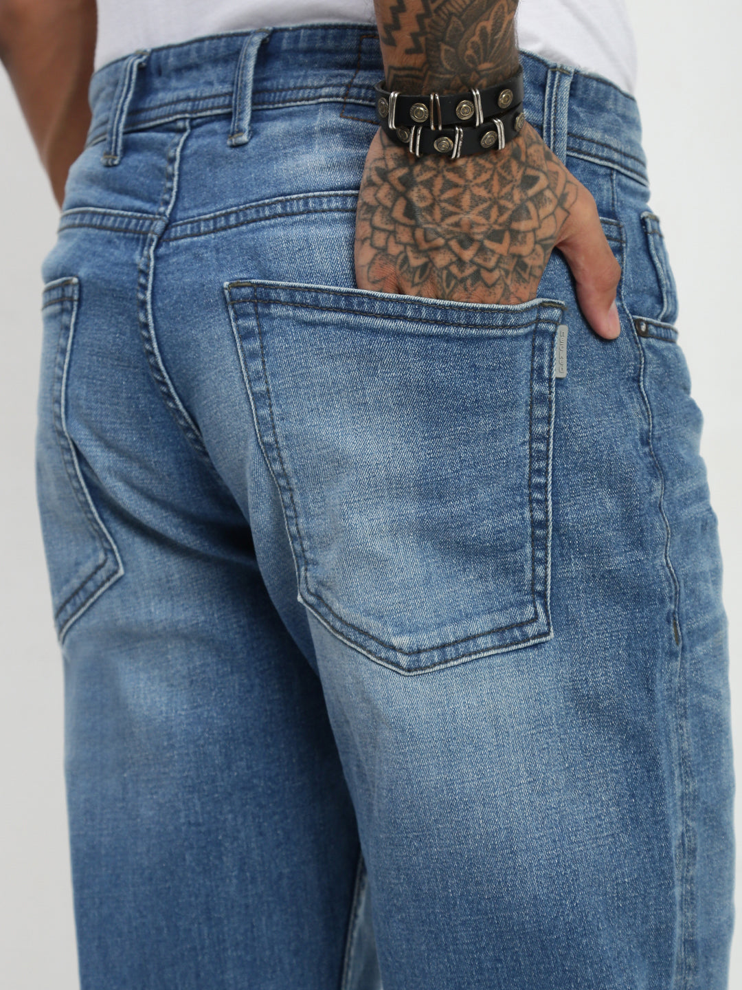 Light Blue Slim Fit Stretchable Jeans