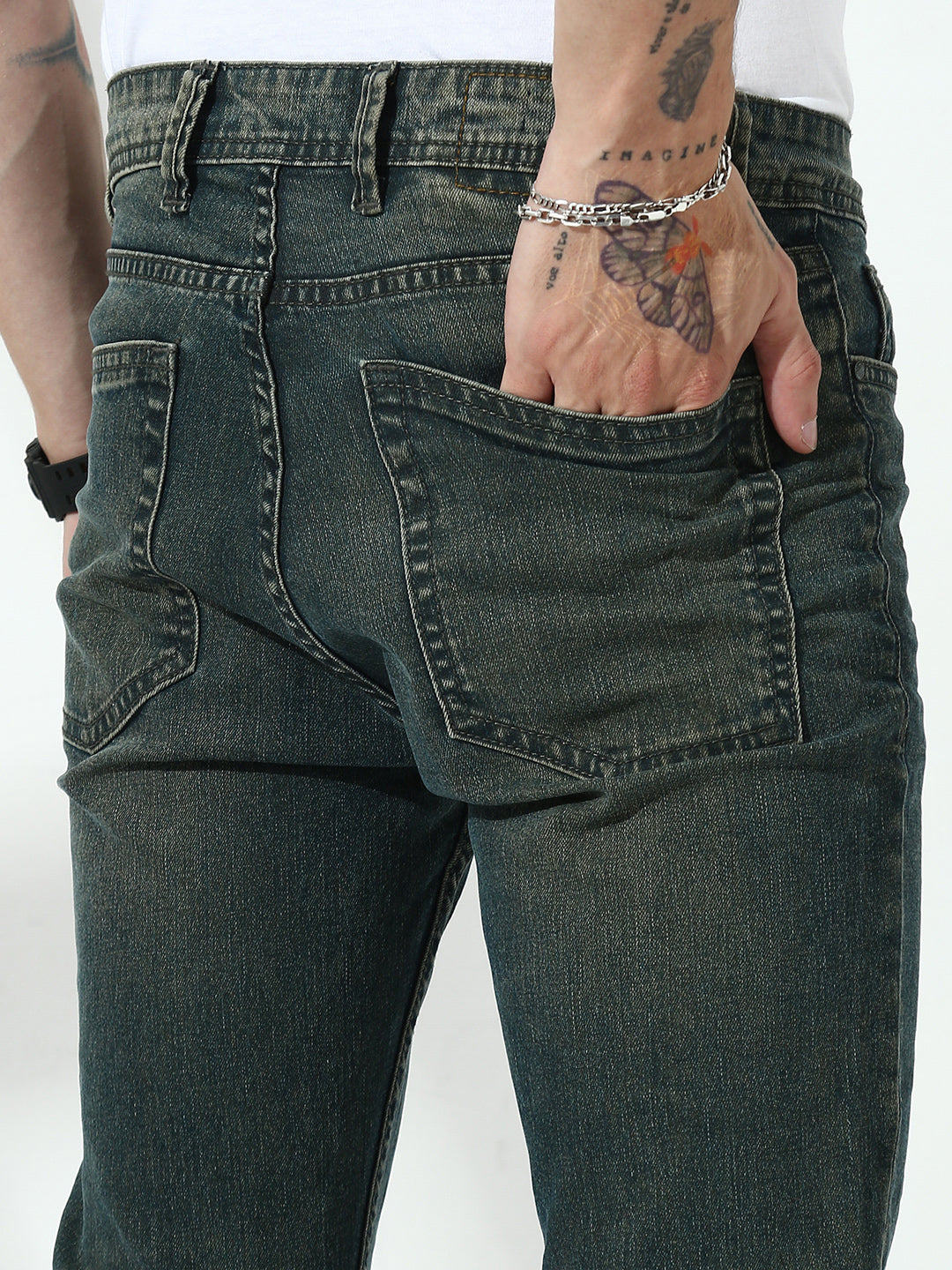 Khakhi / Vintage Slim Fit  Jeans