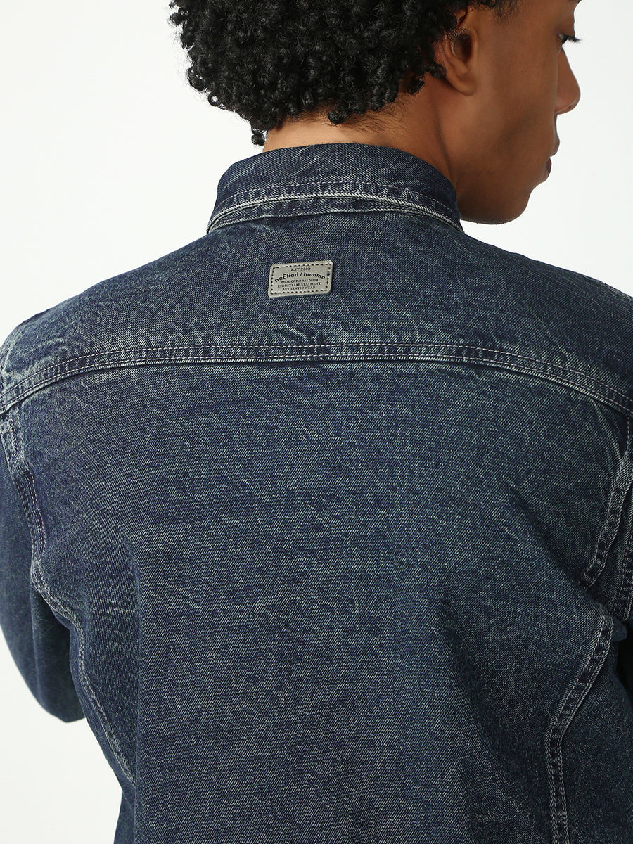Vintage Blue Slim Fit Denim Jacket