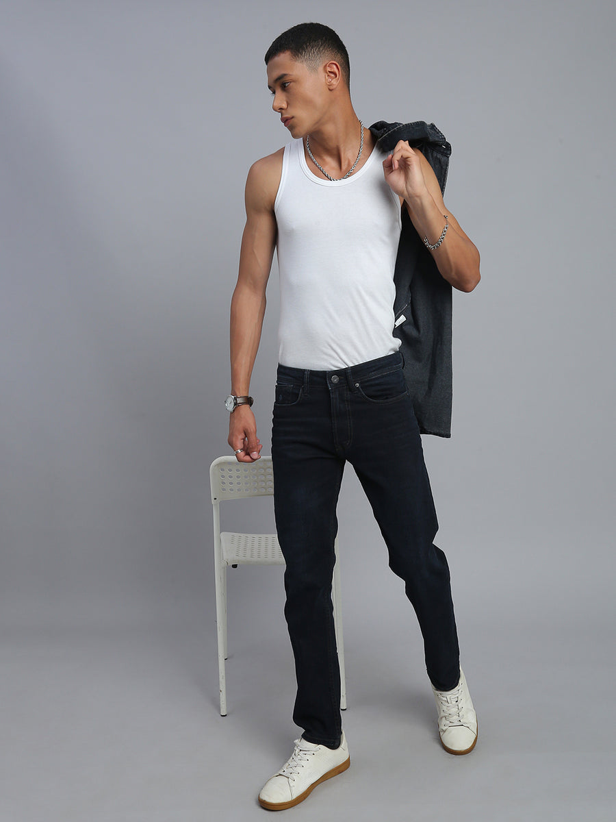 Dark Blue Comfort Slim Fit Stretchable Jeans
