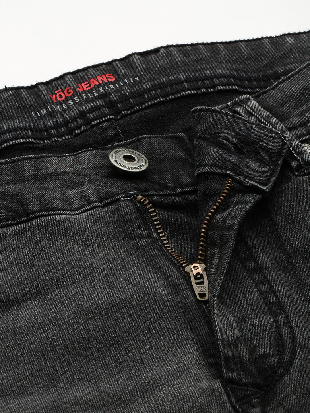 Black Gray Vintage Skinny Fit Stretchable Jeans