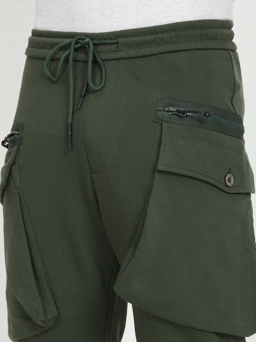 Olive  Relax Fit Cross Pocket Lower