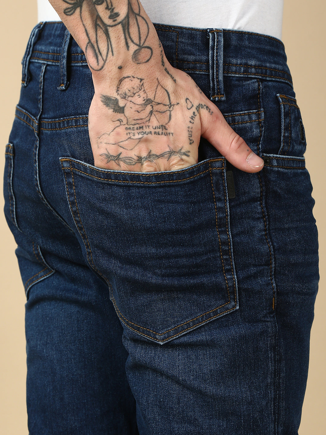 Mild Blue Slim Fit Stretchable Jeans