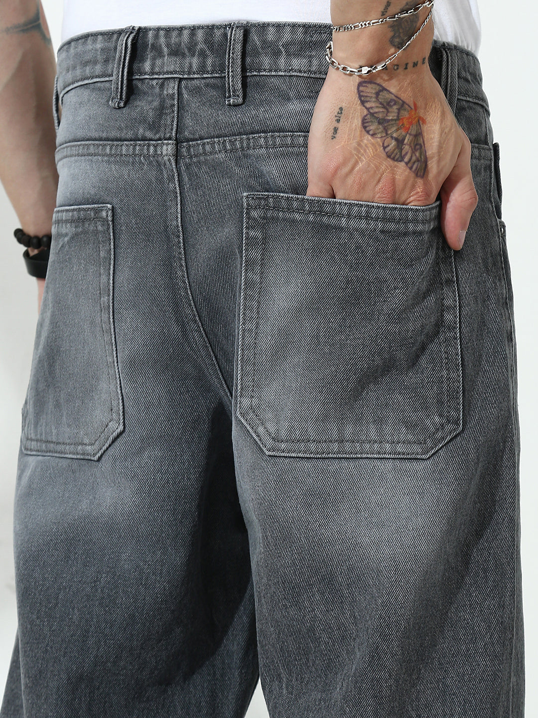 Mild Grey Baggy Fit Jeans
