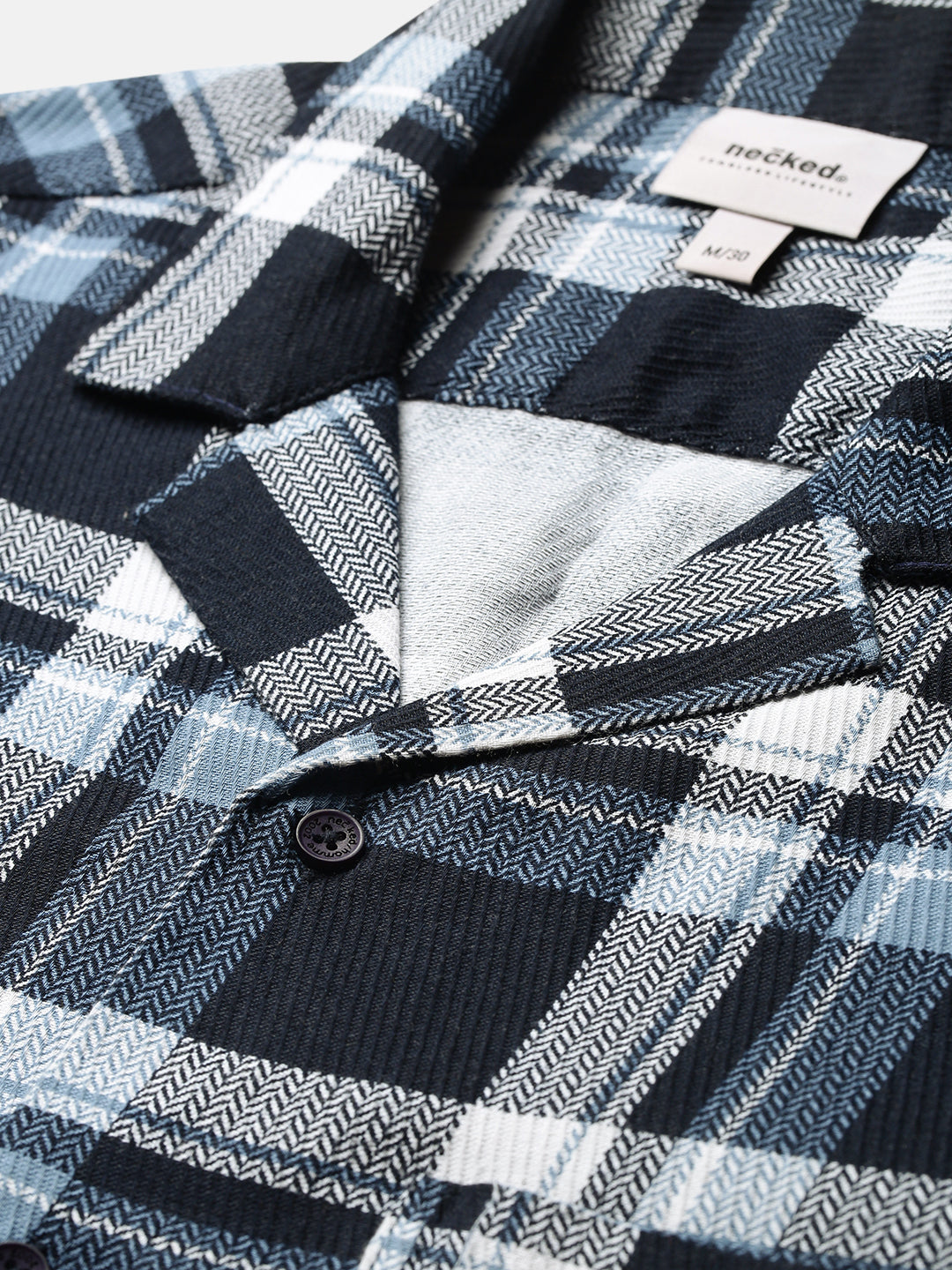 Checks Half Sleeve Oversize Shirt With Pocket