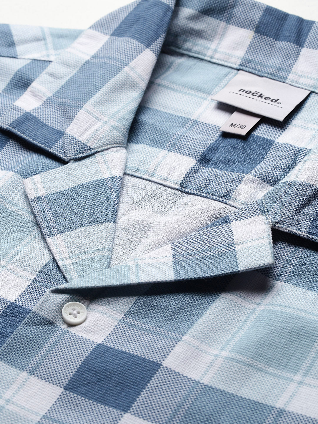 Checks Half Sleeve Oversize Shirt With Pocket
