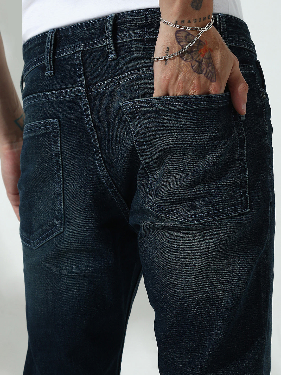 Blue Vintage  Slim Fit Stretchable Jeans
