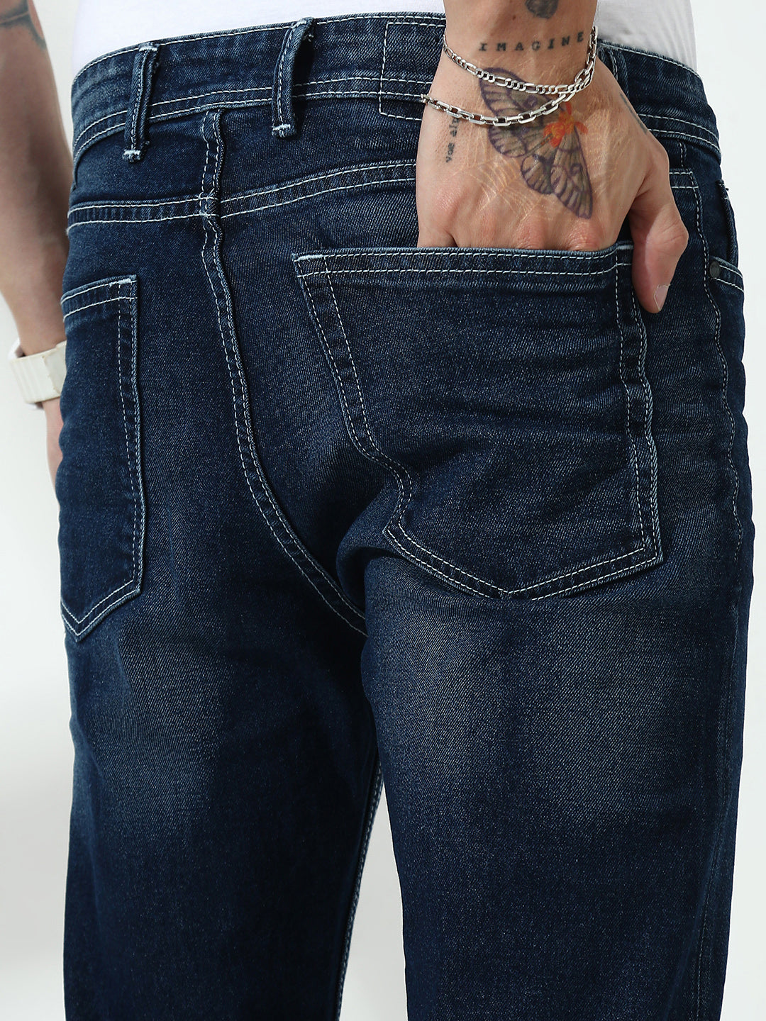 Dark Blue Slim Fit Stretchable Jeans