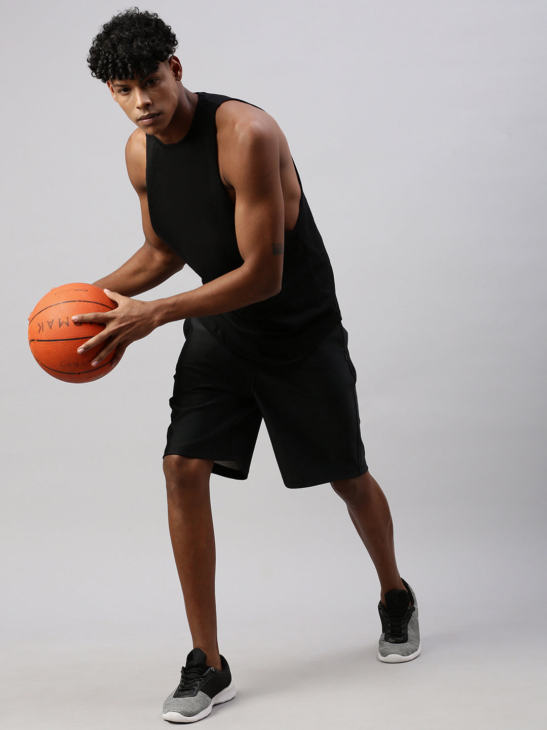 Black Regular Fit Shorts For Men’s