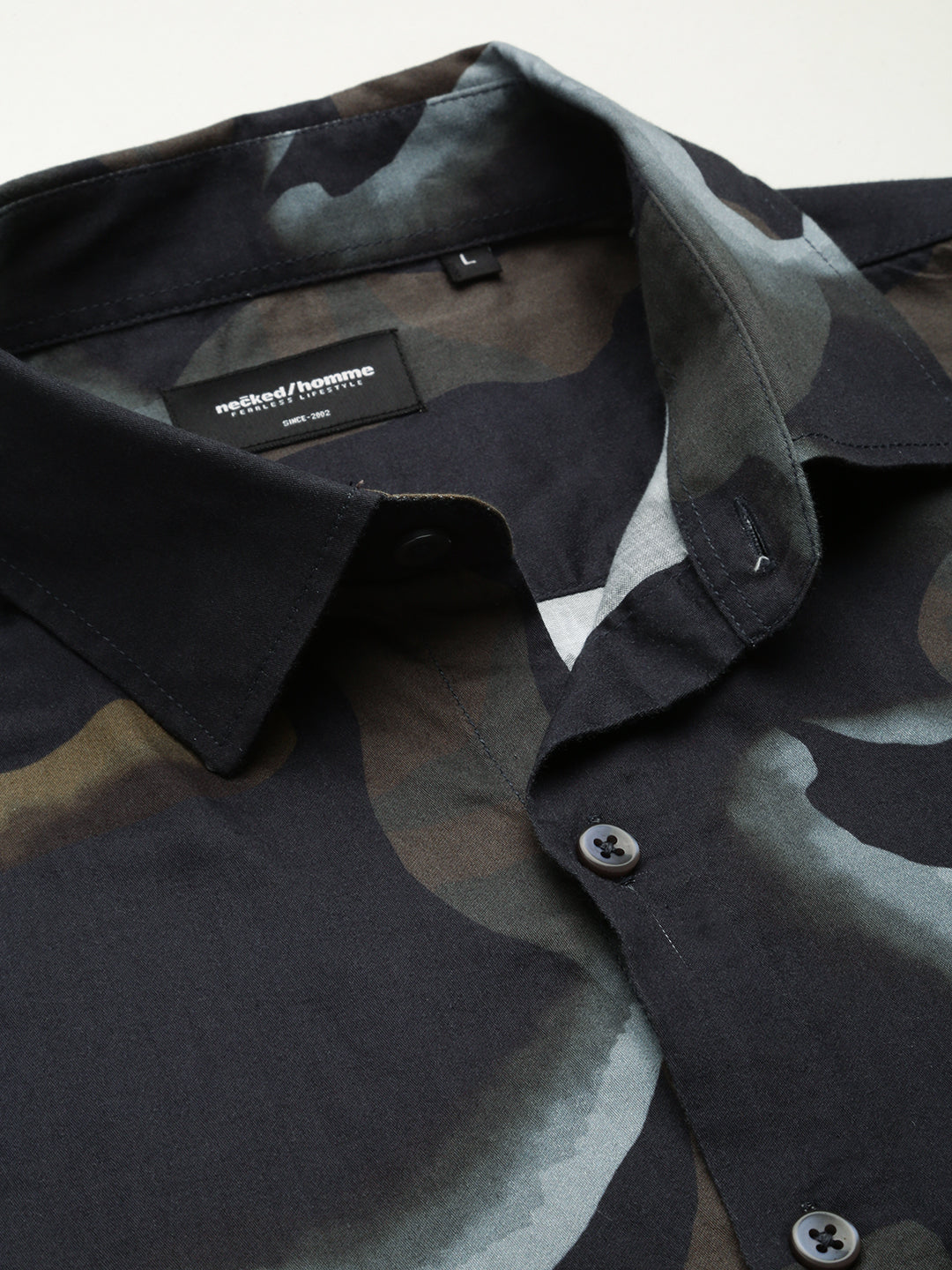 Satin Print Shirt Without Pocket