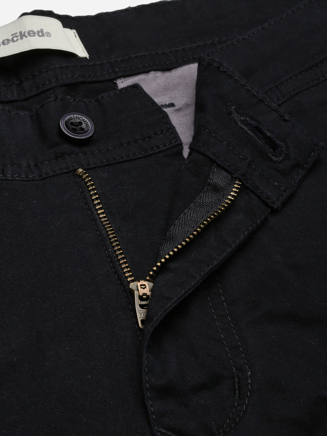 Black Slim Fit Cargo Shorts