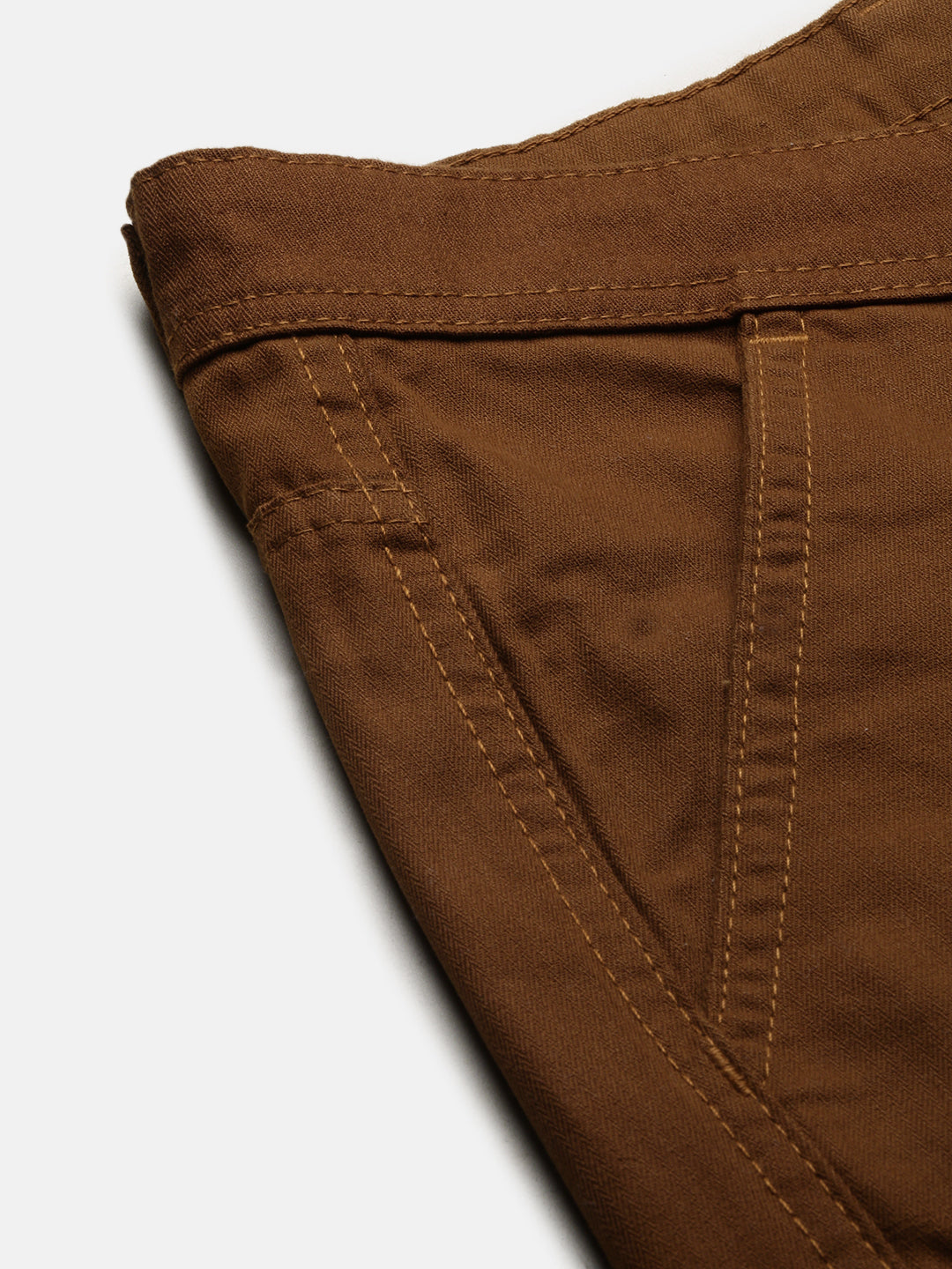 Camel Straight Fit Men’s Cotton Pants