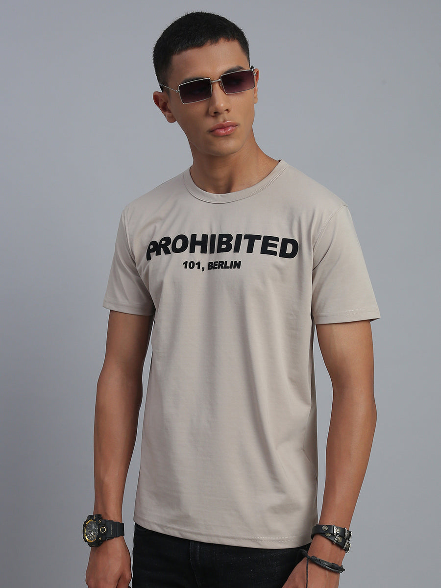 Beige Polo Cotton T-Shirt