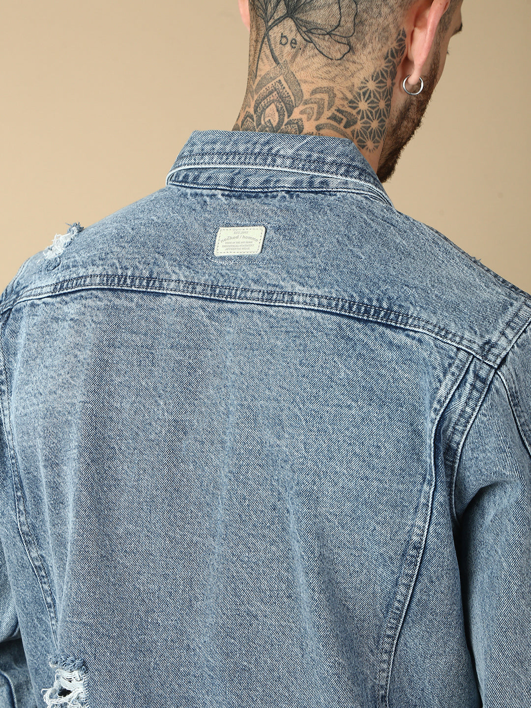 Light Blue Slim Fit Denim Jacket