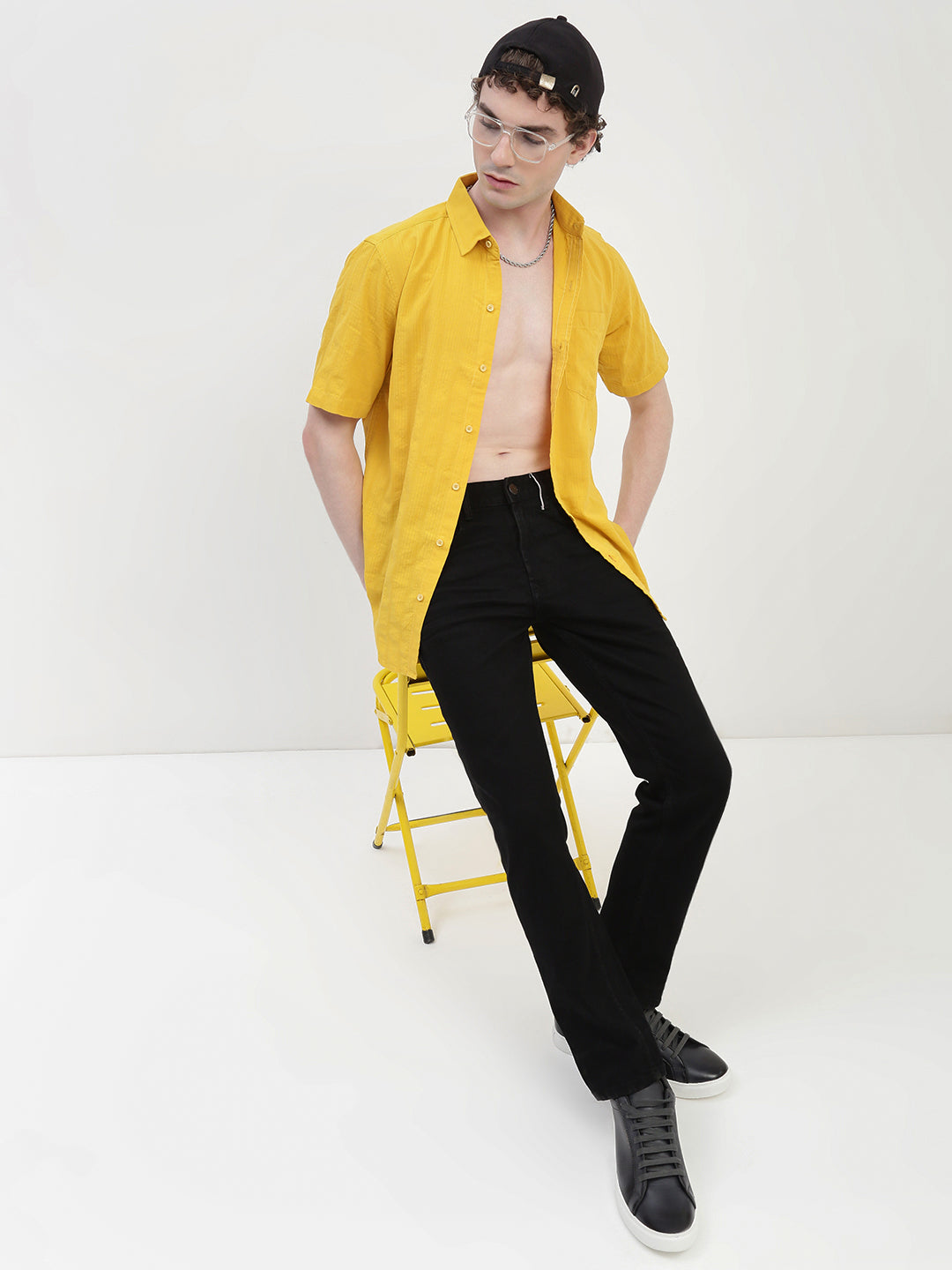 Black Selvedge Slim Straight Fit Stretchable Jeans