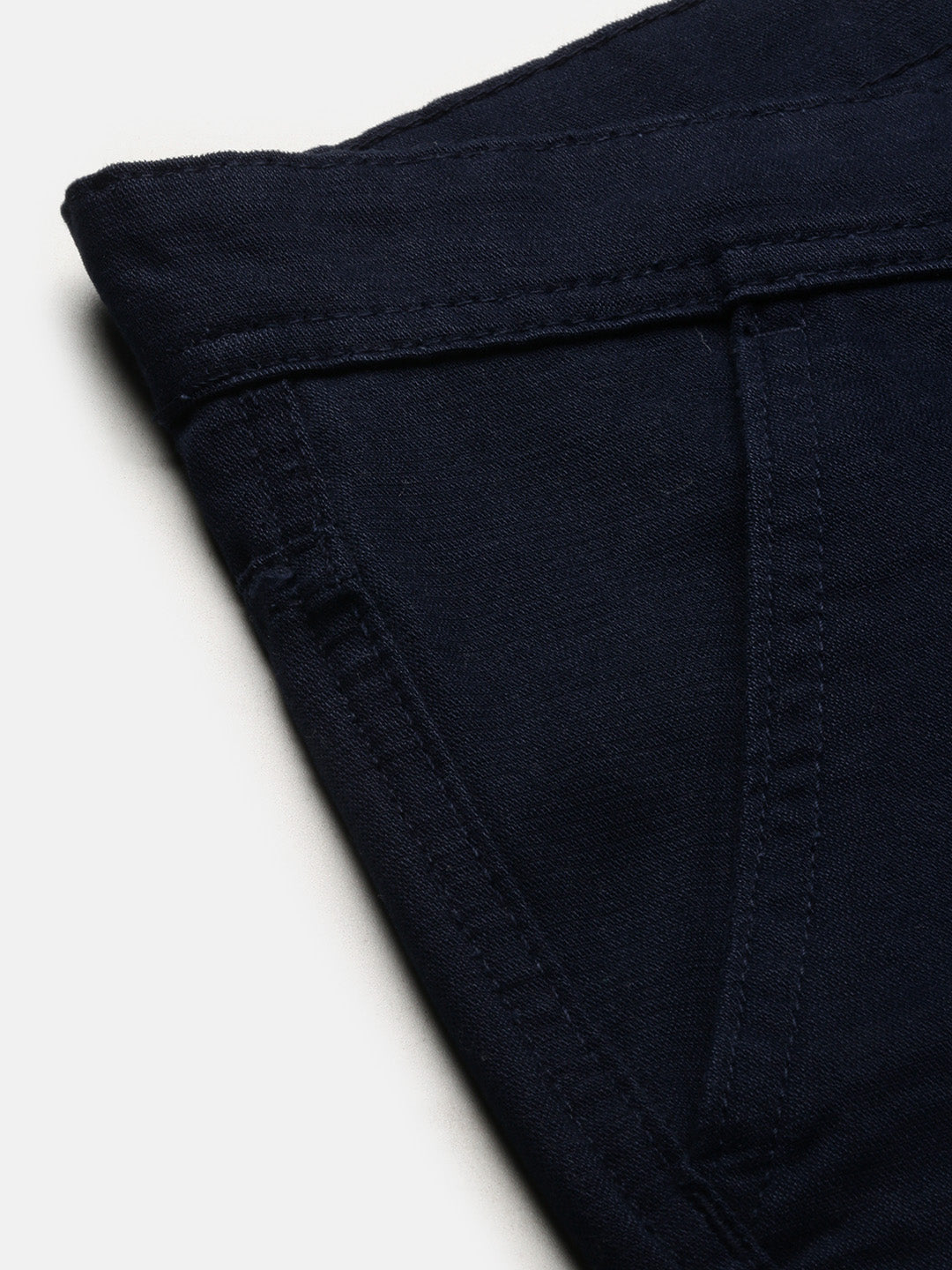 Navy Blue Straight Fit Men’s Cotton Pants