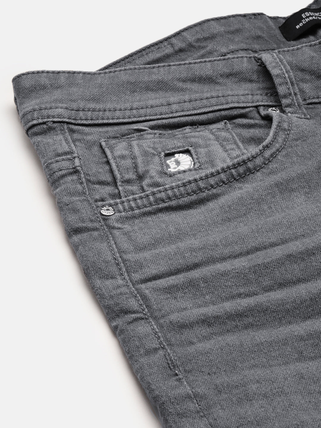 Gray Raw Wash Bootcut Jeans