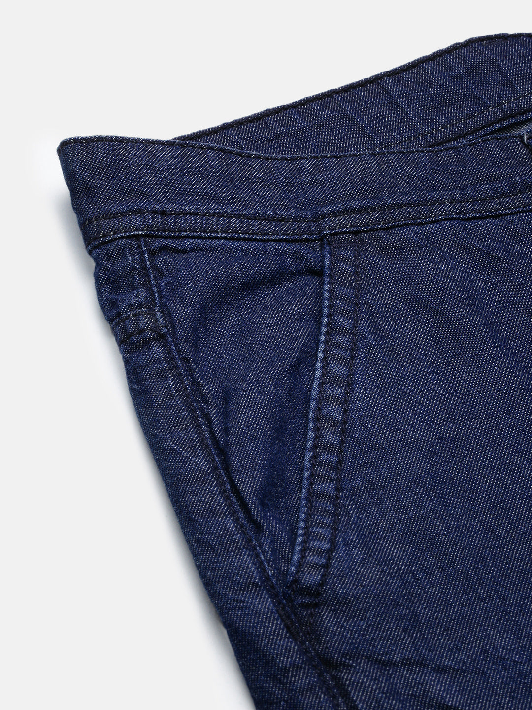 Raw Blue Straight Fit Cotton Cross Pocket Jeans