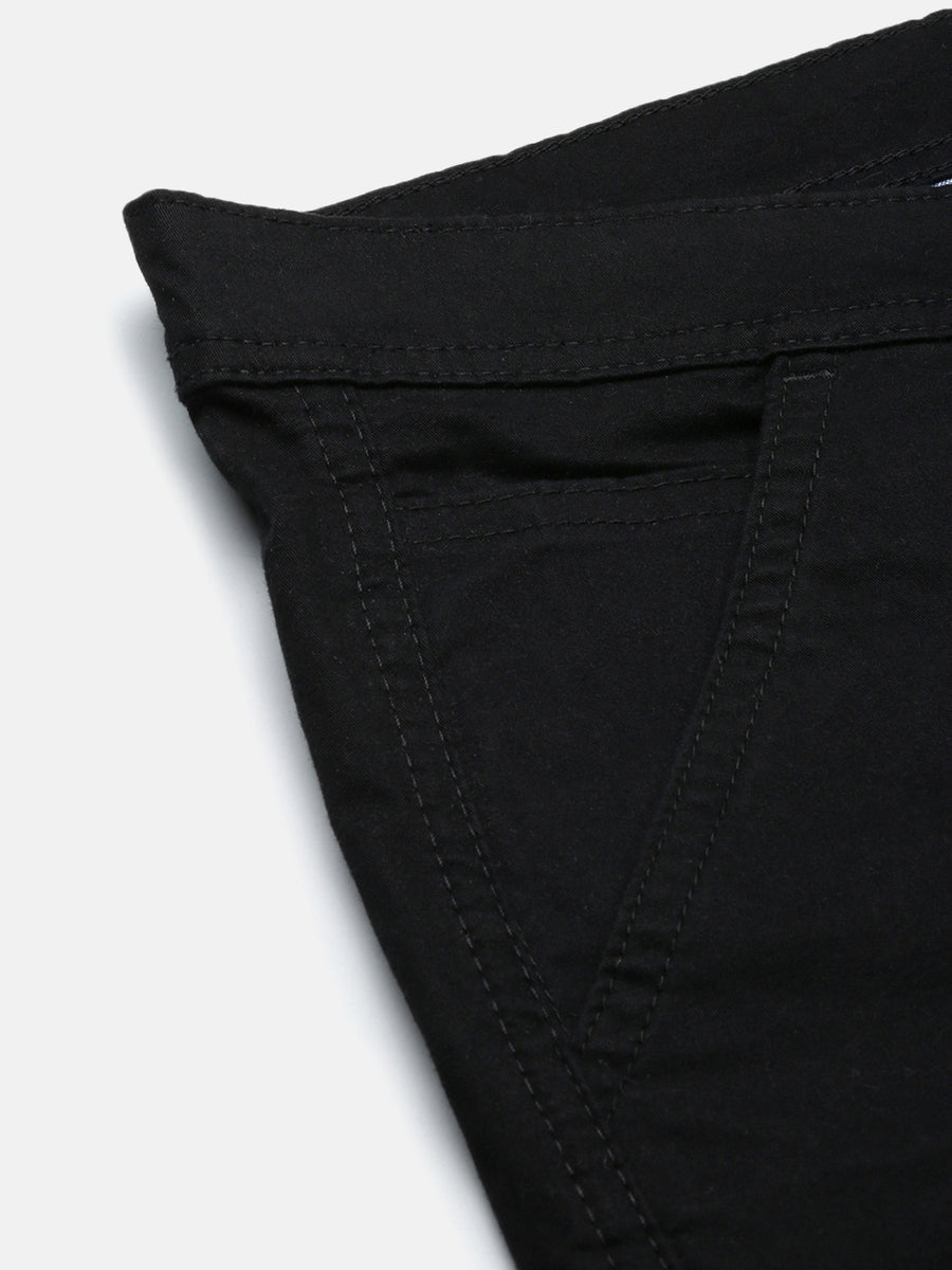 Black Slim Fit Men’s Cotton Pants
