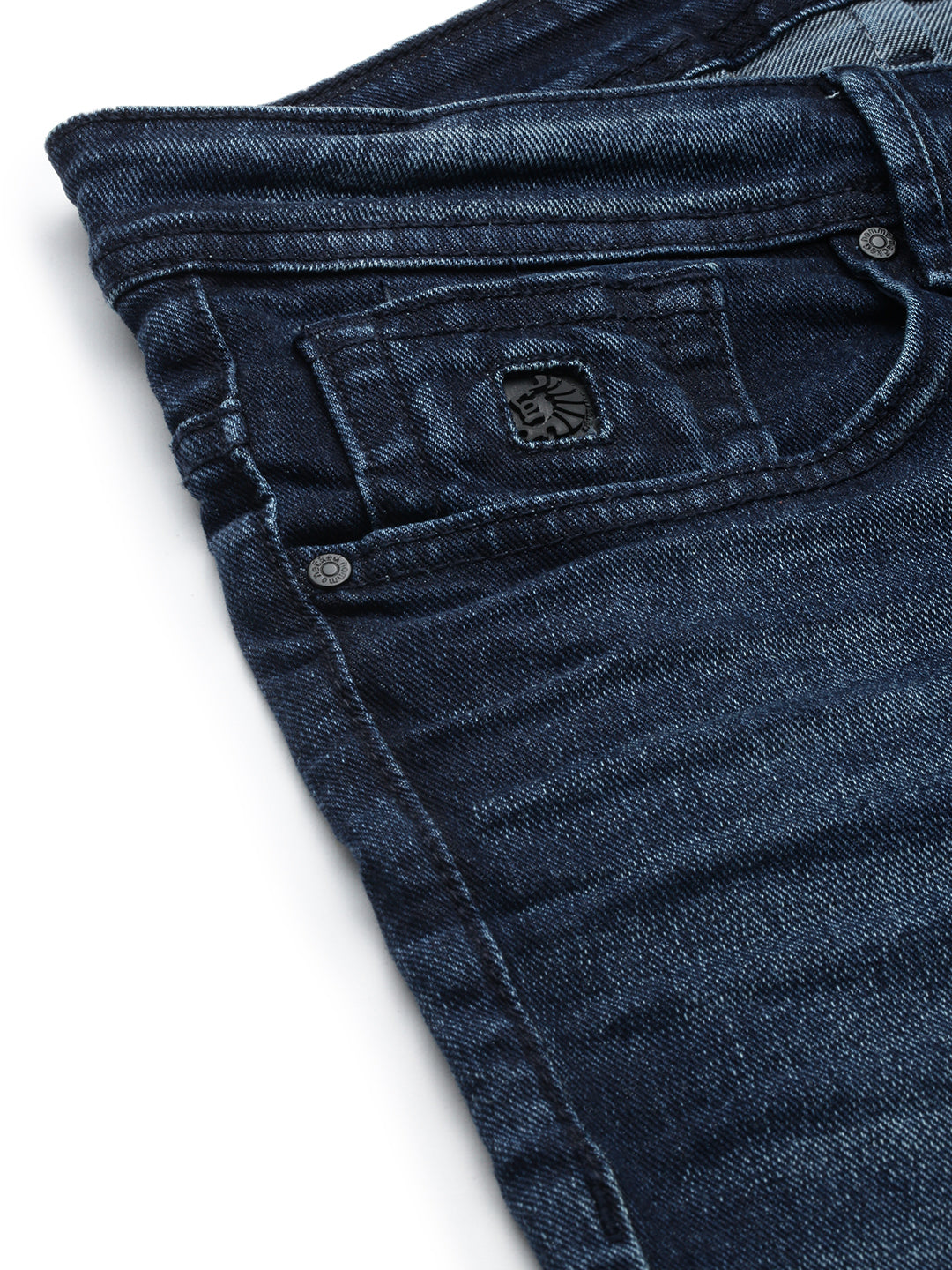 Vintage Yellow Blue Straight Stretchable Jeans